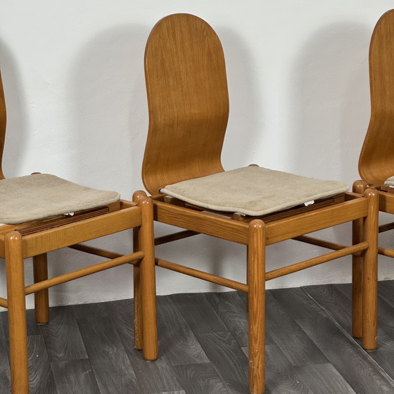 Image 1 of Set of 4 Mid-Century Scandinavian Dining Chairs from the 1970s