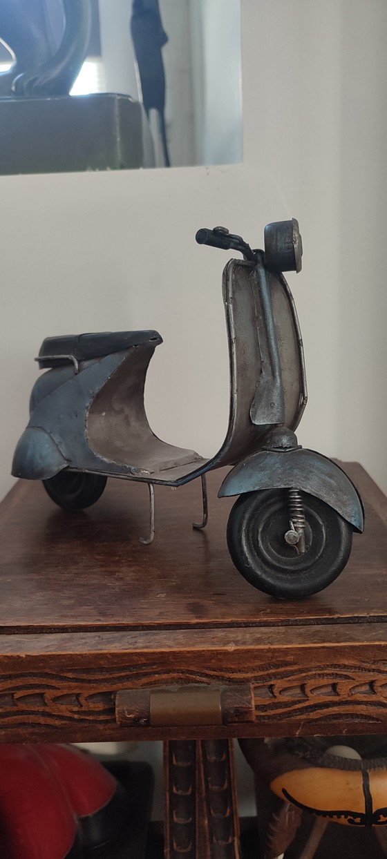 Image 1 of Vespa-style industrial scooter, numbered