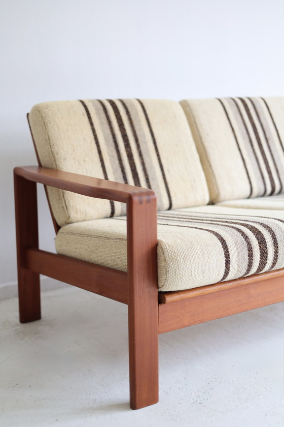 Image 1 of Canapé 3 places à rayures danoises des années 1950/60
