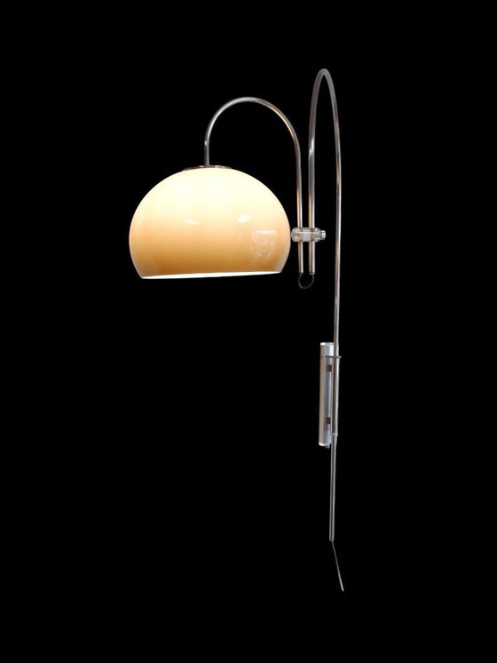 Image 1 of Dijkstra dubbele boog wandlamp, jaren 70