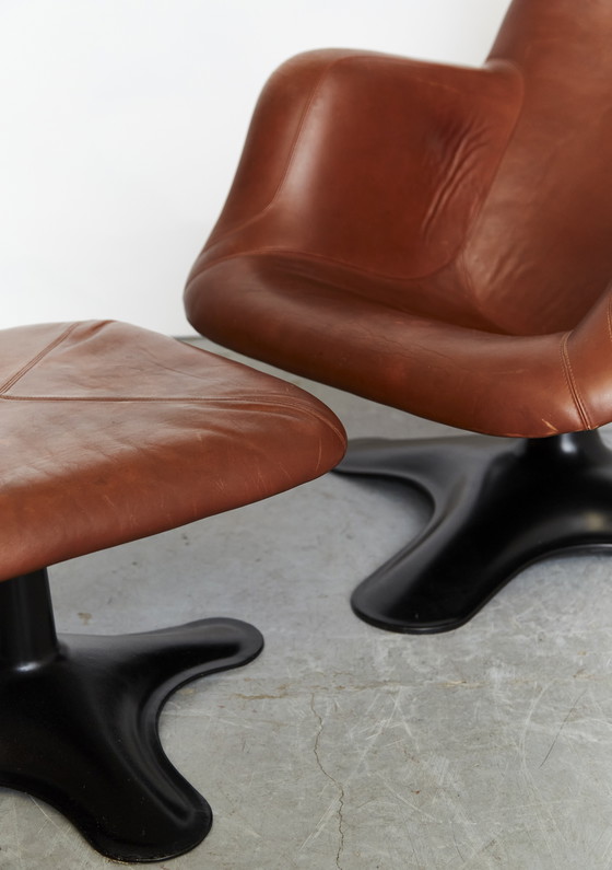 Image 1 of Yrjö Kukkapuro Karuselli Chair & Ottomane for Haimi, 1965