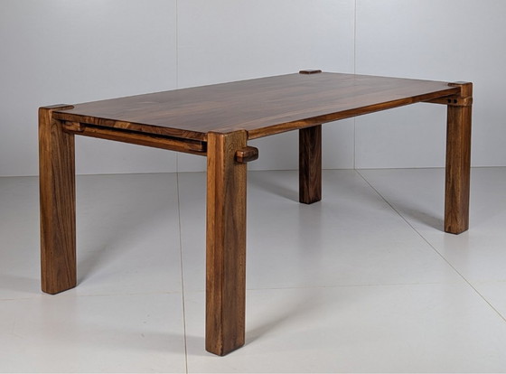 Image 1 of Japandi solid wood dining table | Rain Tree wood | 193 x 99 x 76 cm