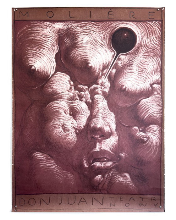 Image 1 of 🎭 Don Juan – Original Polish Theater Poster by Franciszek Starowieyski | 1983 | Teatr Nowy Warsaw | 68 × 96 cm | Poland