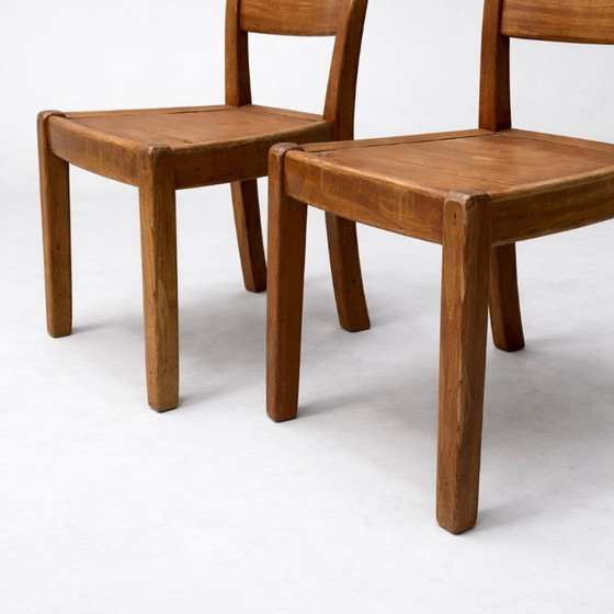 Image 1 of Coppia di sedie svizzere in legno, attribuite a F. X. Sproll, anni '50-'60