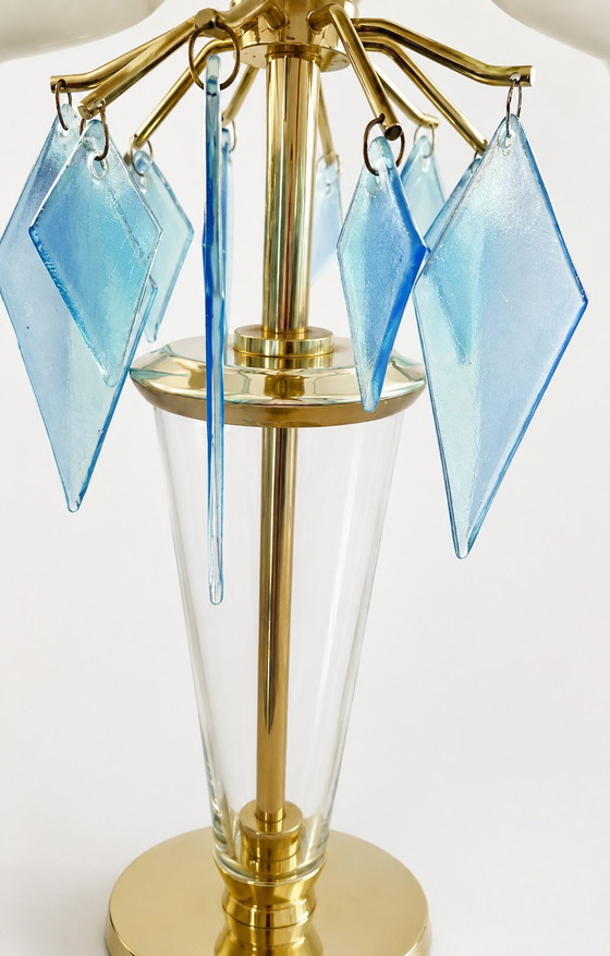 Image 1 of Italienische „Transatlantico“-Tischlampe aus Muranoglas in Pilzform aus den 1980er Jahren