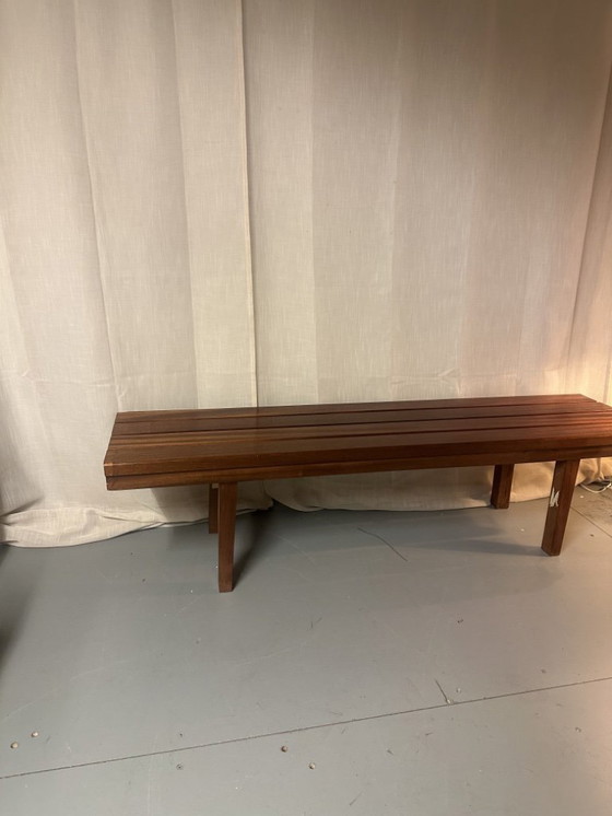 Image 1 of Panca vintage con doghe in legno