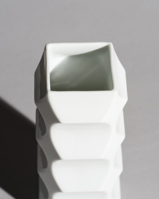 Image 1 of Heinrich Fuchs “ARCHAIS” Porcelain Vase Duo for Hutschenreuther, Germany 60s-70s