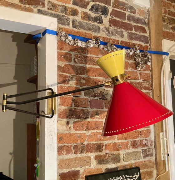 Image 1 of Grande lampada da parete diabolo Lunel