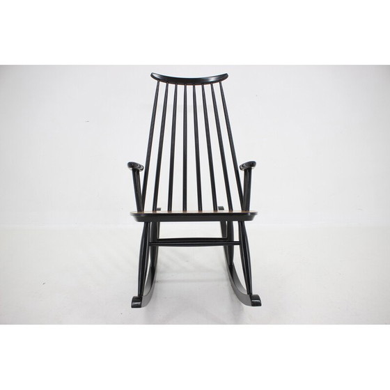 Image 1 of Vintage beechwood rocking chair by Varjosen Puunjalostus, Finland 1960s