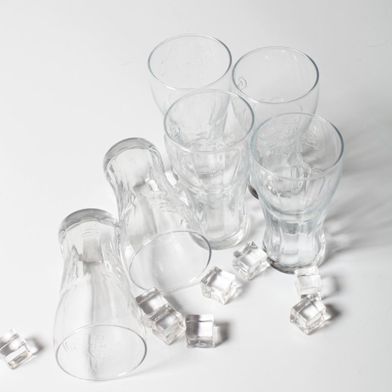 Lot de 6 verres Coca-Cola classiques vintage transparents 300 ml / années 1990 – Verres et carafes, Glass (photo 7 of 7)
