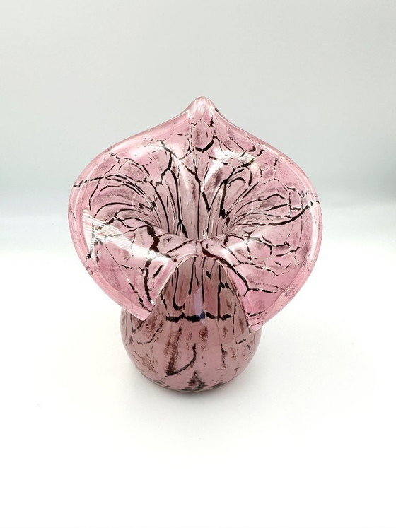 Image 1 of Murano style hand-blown glass vase