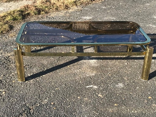Table Basse Vintage en Laiton, Années 1970