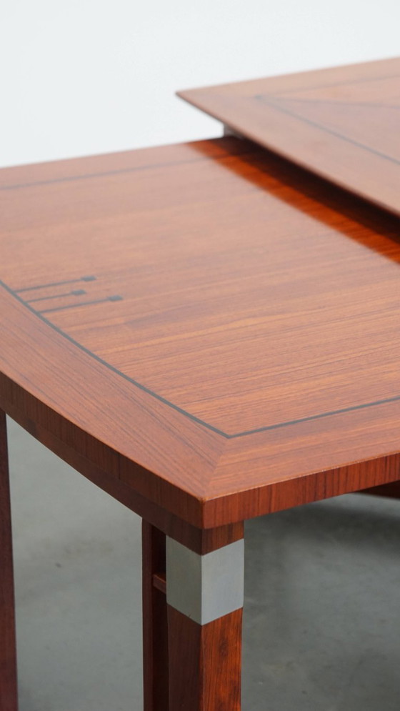 Image 1 of Gut erhaltener Art Deco Schuitema Design Couchtisch mit ausziehbaren Teilen aus der Decoforma Serie