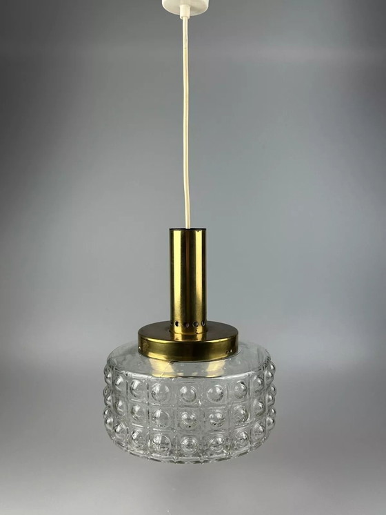 Image 1 of Lampada a sospensione VEB anni '60-'70, lampada da soffitto a bolle, ottone, vetro, design spaziale