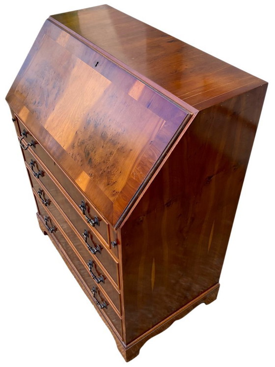 Image 1 of Antique English walnut secretary