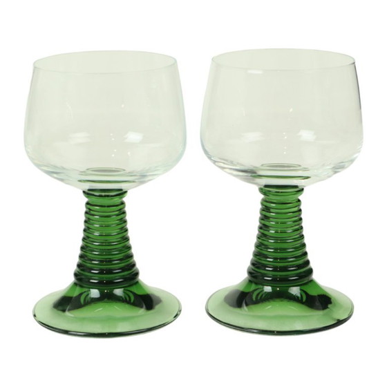 Image 1 of Set Van 4 Vintage Luminarc Roemer Wijnglazen
