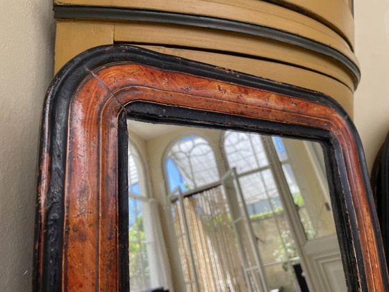 Image 1 of Specchio francese in legno frivolo Luigi Filippo 40 cm