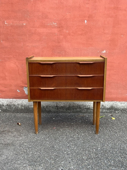 Dänische Vintage-Teakholzkommode/Nachttisch, Mid-Century Modern, 1960er Jahre