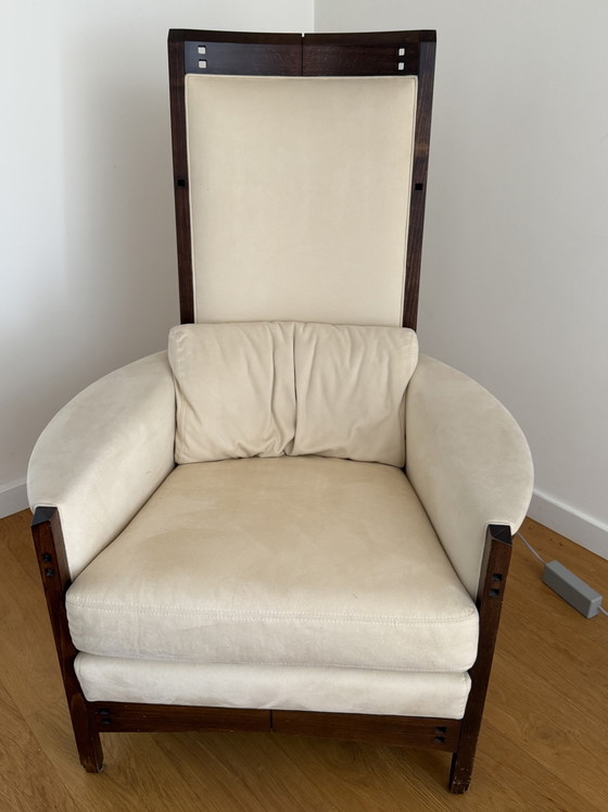 Image 1 of Style Galaxy « Peggy » Giorgetti haut fauteuil avec porte-banque Giorgetti