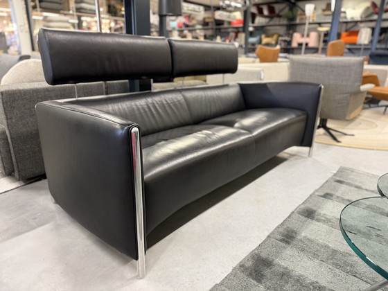 Image 1 of Leolux Goncharov Sofa black leather