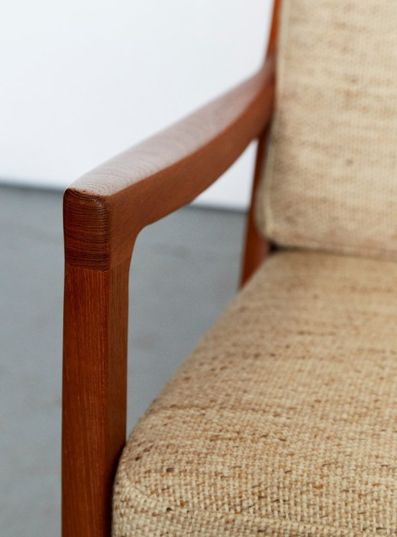 Image 1 of Poltrona Senator Mid-Century con schienale alto in teak di Ole Wanscher per Poul Jeppesen