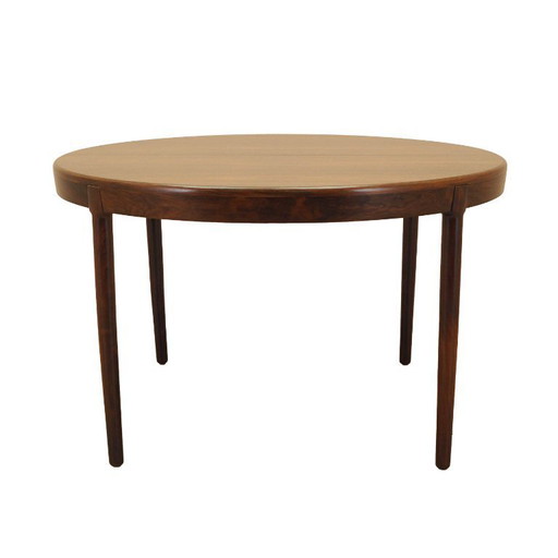 Round rosewood table, Danish design, 1960s, designer: Harry Østergaard, manufacturer: Randers Møbelfabrik