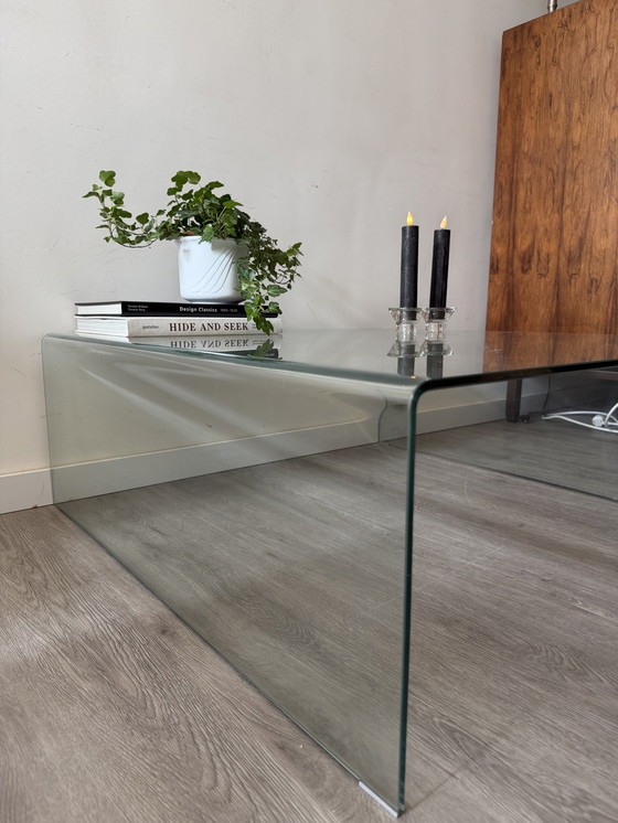 Image 1 of Waterfall table glass coffee table