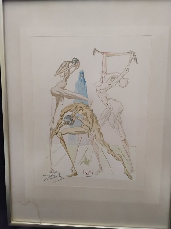 Peinture Surréaliste Moderne N° 19 Salvador Dalí – Lithographies et sérigraphies, Glass, Metal (photo 5 of 6)