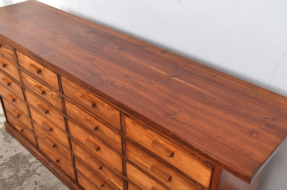 Image 1 of Vintage Chest of Drawers in Pitch Pine 1950s