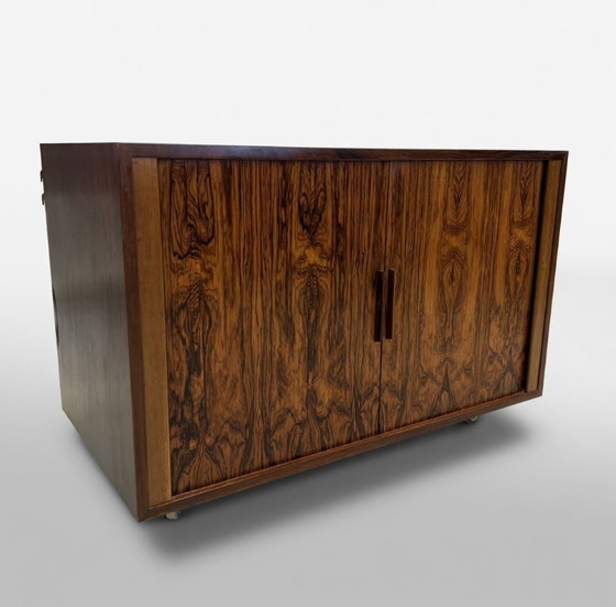 Image 1 of Palissanderhouten tambourkast van Kai Kristiansen voor Feldballes