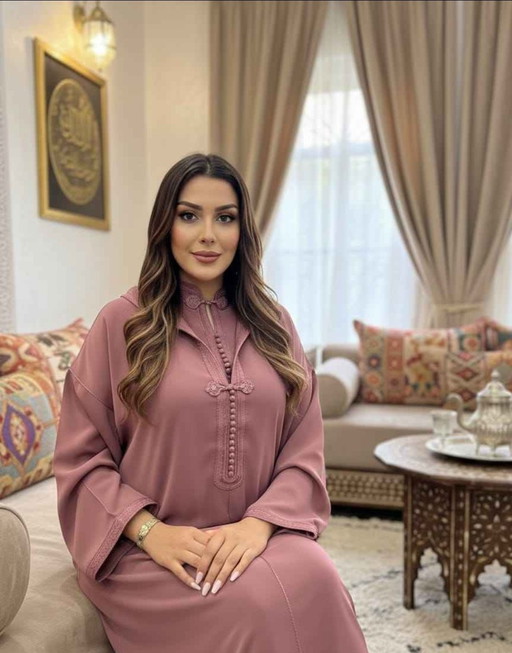 Haute Couture marokkanische Djellaba – handgefertigtes Randa & Aakad Finish