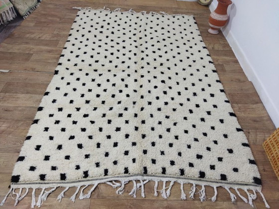 Image 1 of Authentic Handwoven Beni Ourain Berber Tapijt | 294 × 194 cm | Marokkaans Wol