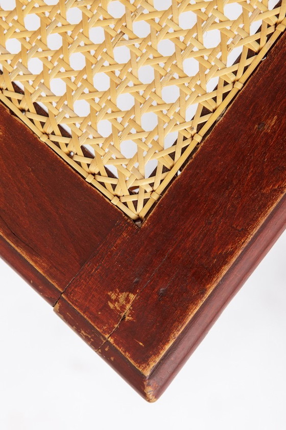 Sedia vintage belga tornita | Sedia in legno anni '40 con nuova seduta in rattan – Sedie da pranzo, Wood (photo 3 of 11)