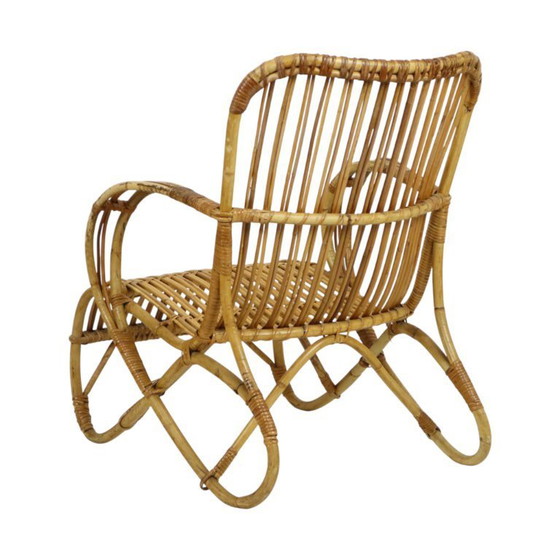 Image 1 of Poltrona vintage in rattan Rohé Noordwolde