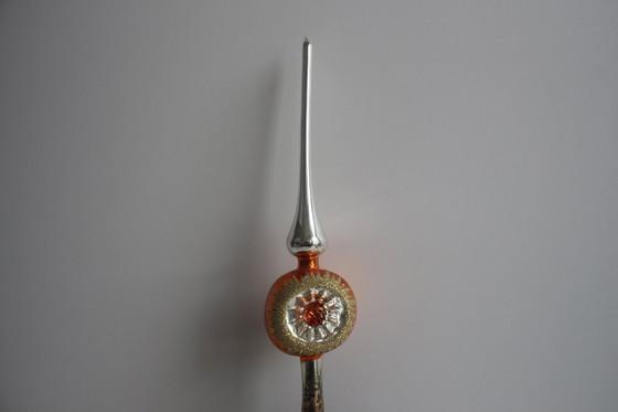 Image 1 of Antique glass Christmas ornament, Czechoslovakia, 1950s. 