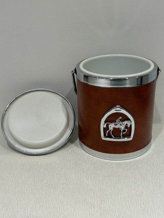 Secchiello Ghiaccio Vintage Cavallo Anni '70 - Modello Raro, Oggetti decorativi, Plastica, Cromo, Marrone (foto 6 di 9)