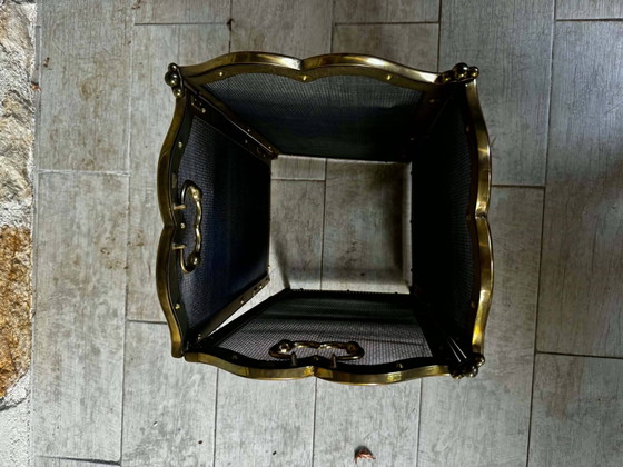 Parascintille in ottone con 4 pannelli – Oggetti decorativi, Brass, Vintage (photo 3 of 9)