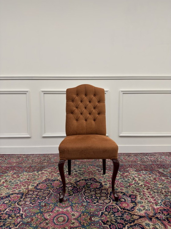 Set di Sedie Chesterfield Classiche Inglesi Imbottite – Sedie da pranzo, Textile, Wood (photo 12 of 17)