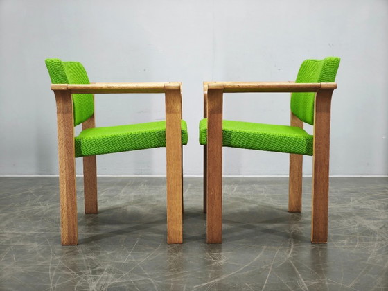 Image 1 of Ensemble de 4 fauteuils danois en chêne, par Magnus Olesen, années 1960