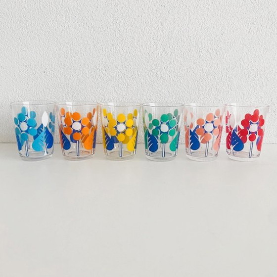 Image 1 of Set Verres à limonade Vintage 70s polka dots