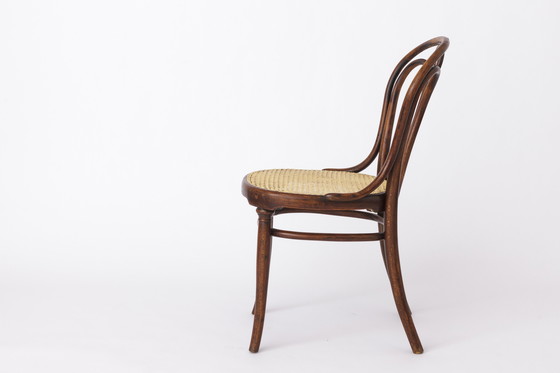 Image 1 of Thonet Stuhl Nr. 19 mit Wiener Rohrstock 1880er Jahre - Engelsstuhl - Schreibtischstuhl