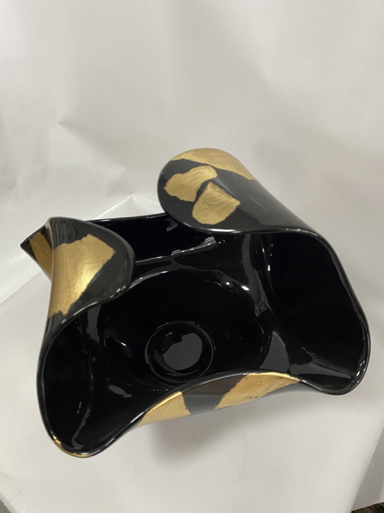 Image 1 of Handgemaakte design keramische vaas / Sculpturaal tafelstuk
