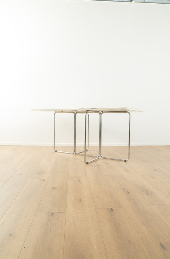 1970s Folding Table, Christian Taube, Läsko – Dining tables, Metal, Chrome (photo 9 of 18)