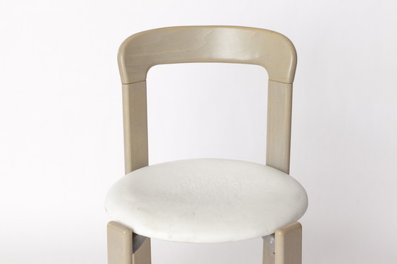 Image 1 of Vintage Bruno Rey Stoel - 1970 Kusch & Co, Grijs Houten Frame