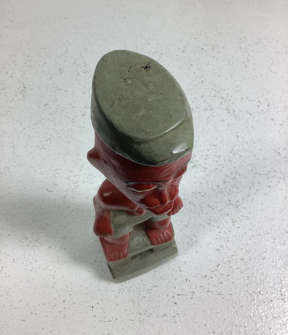 Image 1 of Statua africana in legno colorato arte naif Baule Costa d'Avorio