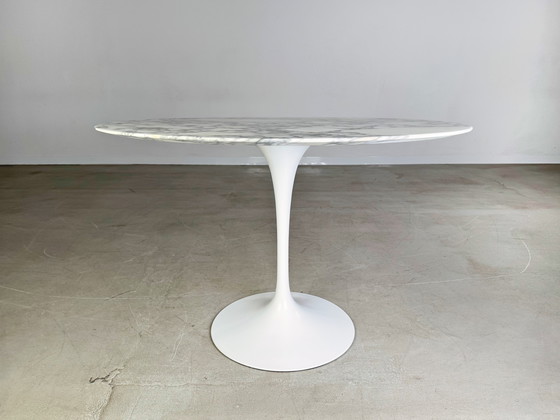Image 1 of Eero Saarinen Midcentury Dining Table Tulip Marble Knoll International II