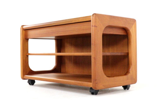 Audiomöbelwagen 'Traeden' vintage dänisches massives Teakholz
