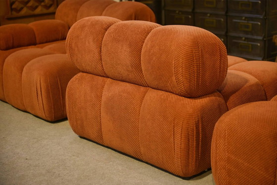 Grand canapé modulable pour 10 personnes – Canapés 3 places, Velours, Vintage (photo 6 of 17)