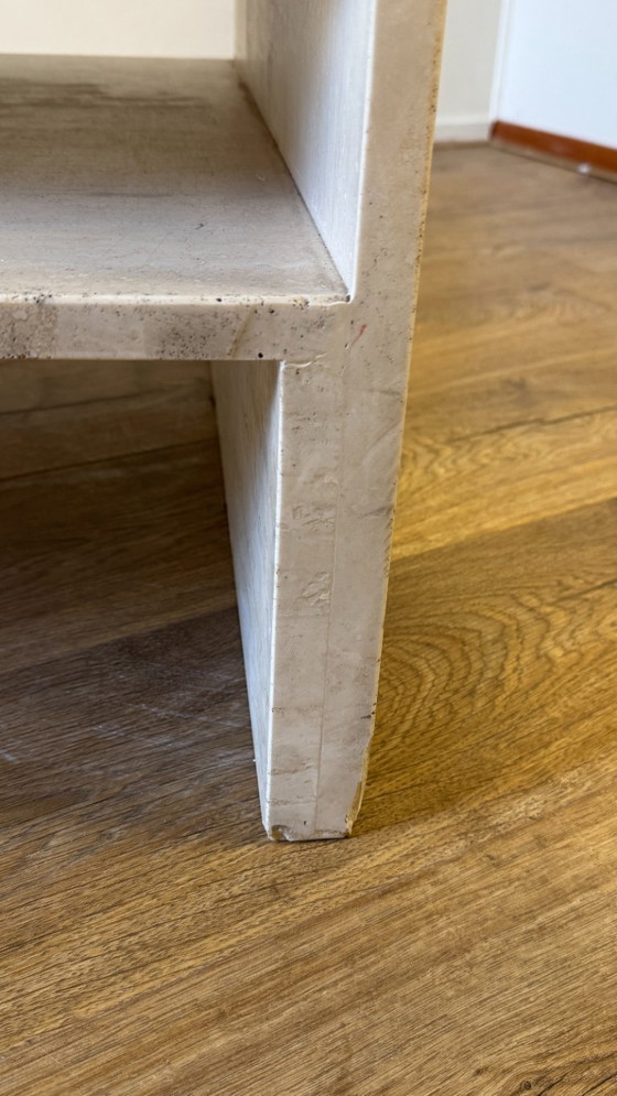 Image 1 of Tavolino da caffè rettangolare in travertino