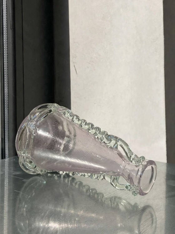 Vintage Pink Murano Vase with Greek Key – Murano Glass (photo 10 of 10)